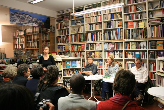 Lesung mit Ricardo Lísias und Fernando Bonassi in der Buchhandlung TFM anlässlich der Frankfurter Buchmesse 2015